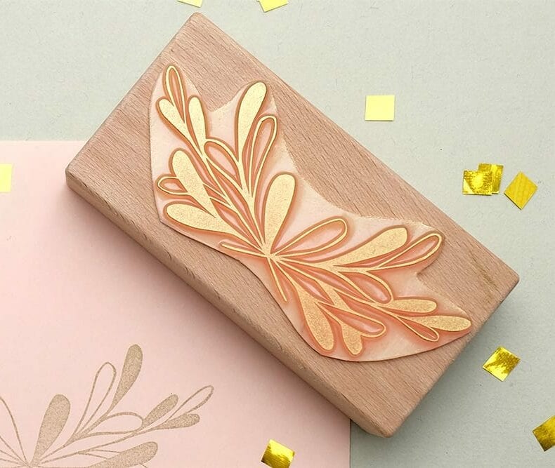 Hochzeitsstempel, floraler Stempel Zweig studiokaramelo | wedding rubber stamp