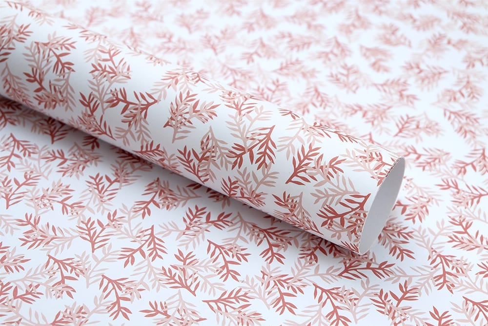 Florales Geschenkpapier Konifere rosé | floral wrapping papier | STUDIO KARAMELO