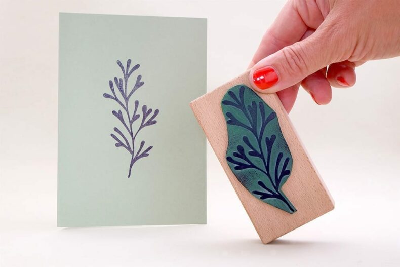 floraler Stempel Unterwasserpflanze | underwater rubber stamp | STUDIO KARAMELO