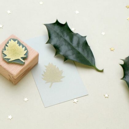Stemepl Ilex | Weihnachtsstempel | STUDIO KARAMELO | holly rubber stamp
