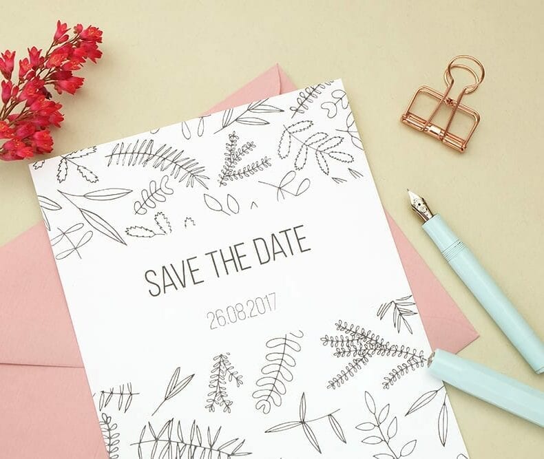 Save the date Karte floral | Hochzeitspapeterie | STUDIO KARAMELO | Green Wedding