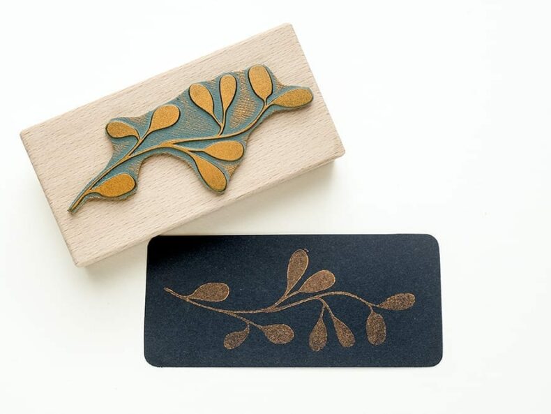 Stempel Alge, Zweig mit Beeren | STUDIO KARAMELO