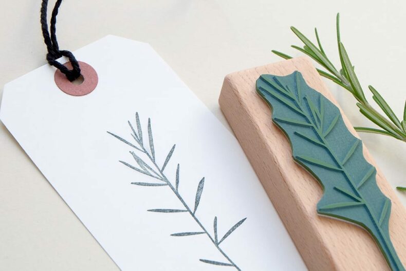 Stempel Rosmarin, Rosmarinzweig || STUDIO KARAMELO | rubber stamp rosemary