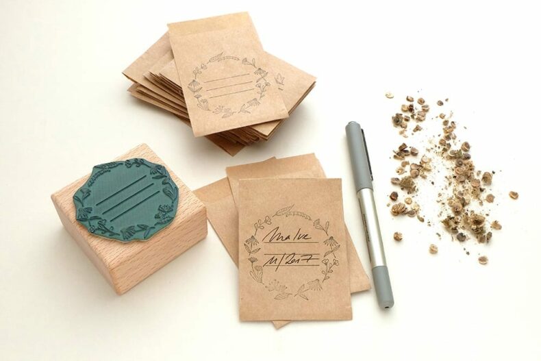 Stempel Samentuetchen, Samentueten || STUDIO KARAMELO | rubber stamp Seed Packet