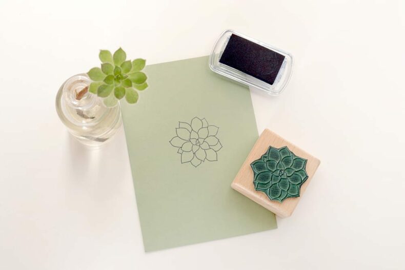 Stempel Sukkulente Holzstempel Pflanze | STUDIO KARAMELO