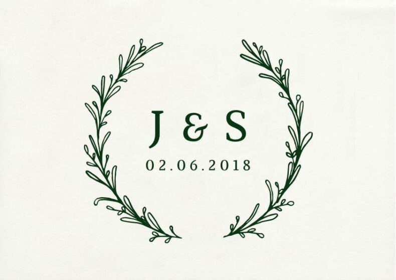 Hochzeitsstempel Blumenkranz, floraler Kranz, Stempel | STUDIO KARAMELO