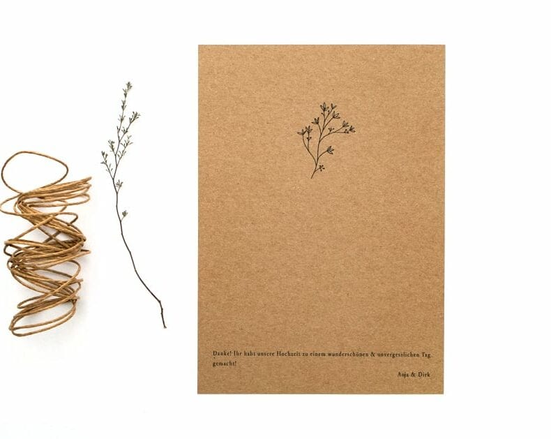 Thymian – Umweltfreundliche Hochzeitspapeterie mit floralem Zweig