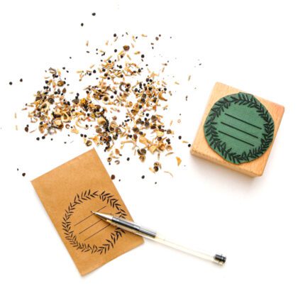Stempel Kranz für Etiketten & Saatgut
