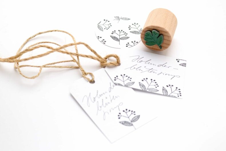 Ministempel Holunderzweig Holunderblüte Holzstempel | STUDIO KARAMELO