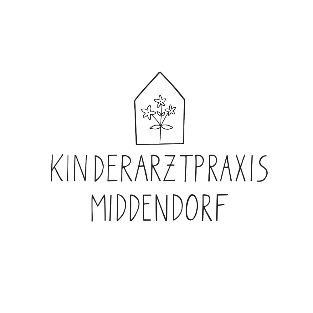 Logo Kinderarztpraxis handgezeichnet floral