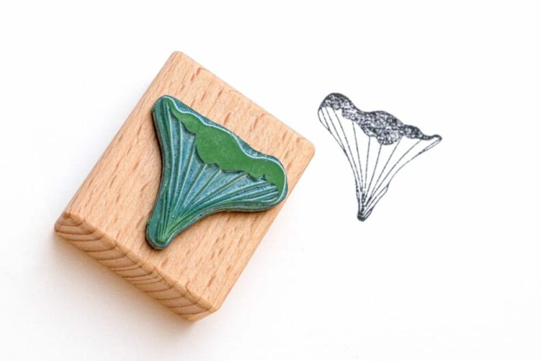 Mini Stempel Pfifferling gestempelt