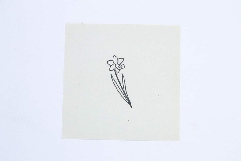 Stempel Narzisse Frühblüher | Motivstempel mit Blumen von STUDIO KARAMELO