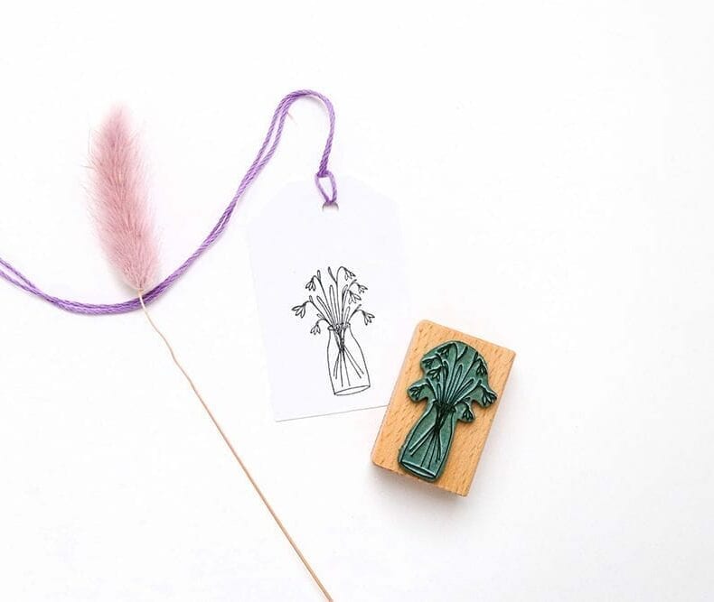 Stempel Schneeglöckchen in der Vase | Motivstempel mit Blumen von STUDIO KARAMELO