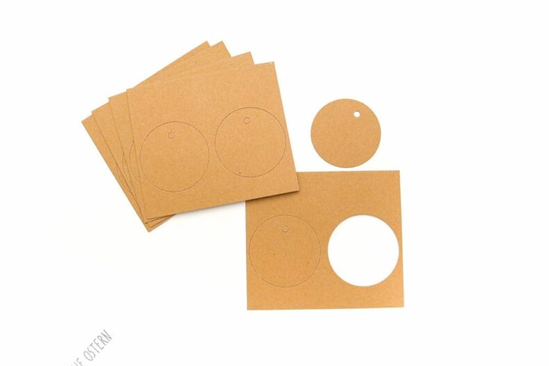 Geschenkanhänger Kraftpapier, Recyclingpapier, rund, STUDIO KARAMELO