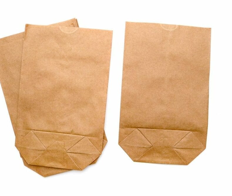 Geschenktüten aus braunem Kraftpapier, Flachbeutel für Geschenke und Mitbringsel STUDIO KARAMELO