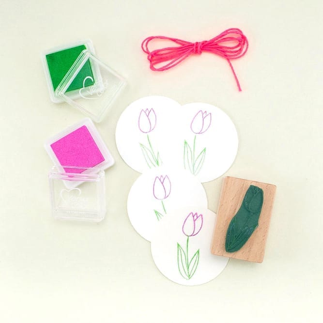 Stempel Tulpe, Geschenkanhänger oder Osterkarten stempeln STUDIO KARAMELO