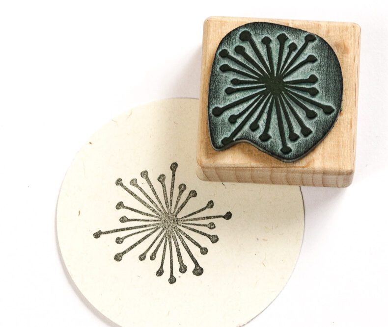 Stempel aus Naturkautschuk, Alliumblüte