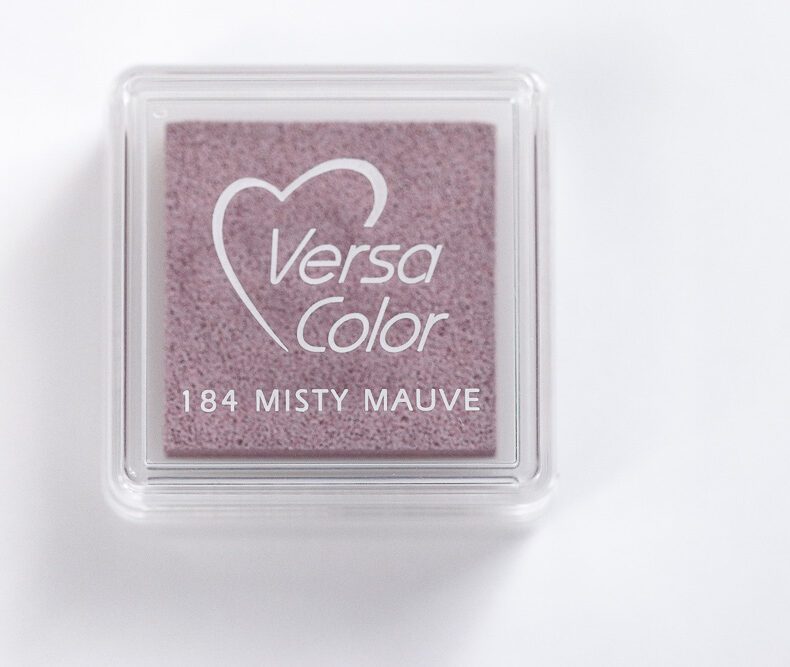 kleines Stempelkissen altrosa von Versacolor, misty mauve