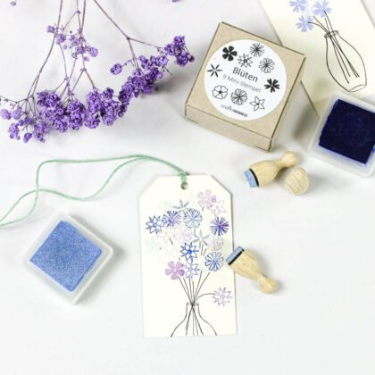 Mini-Stempel Set BLÜTEN – 9 zarte Blumenmotive für deine kreativen Projekte