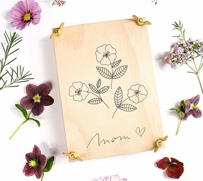 Personalisierte Blumenpresse – Geschenk zum Muttertag