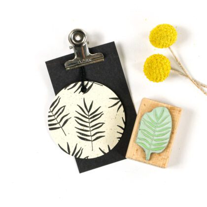 Stempel Palmenblatt, floraler Stempel