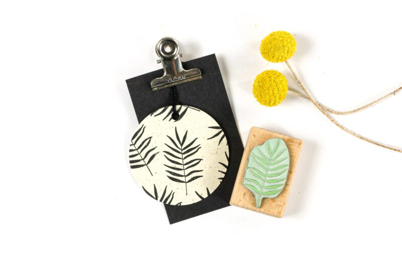 Stempel Palmenblatt, floraler Stempel