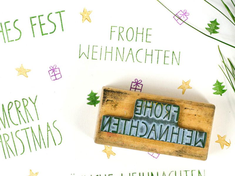 Stempel Frohe Weihnachten Handlettering