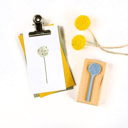 Stempel Trommelstöckchen, Craspedia Blumenstempel