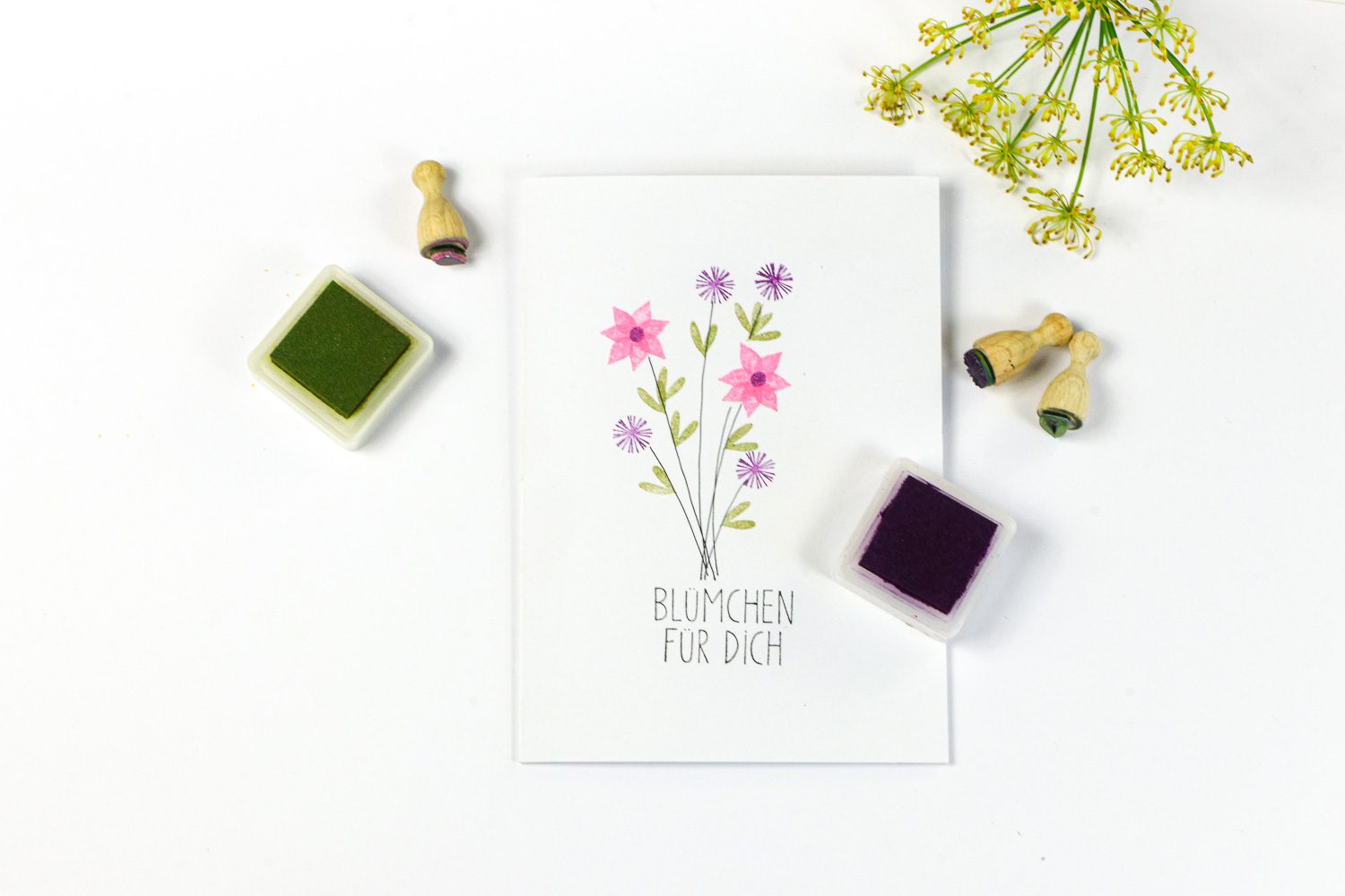 Blümchen für dich! Karte stempeln mit Blumenstrauß