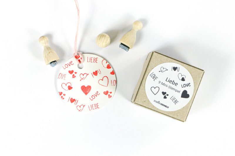 Mini-Stempel-Set mit Herzmotiven – Perfekt für Hochzeit, Valentinstag