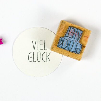 Textstempel Viel Glück