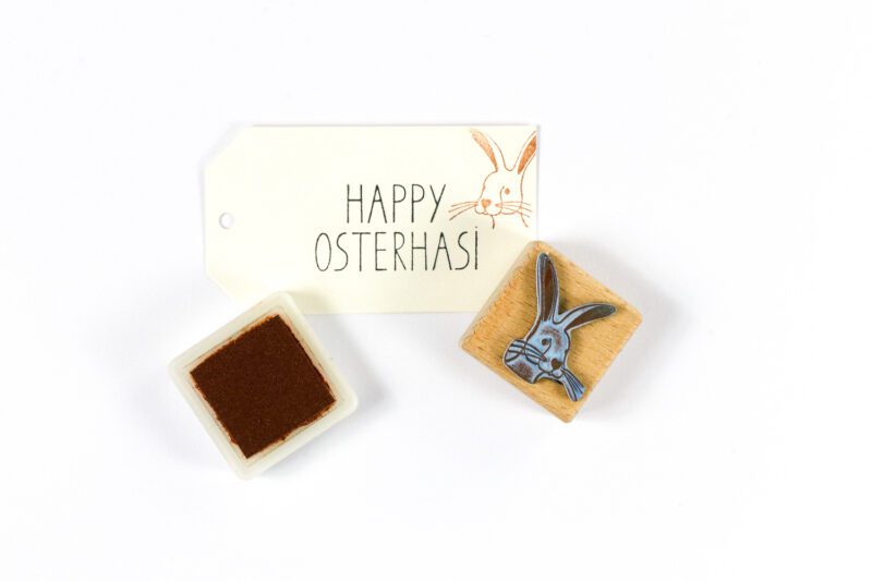 Geschenkanhänger für Ostern stempeln