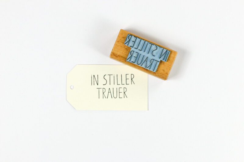 Stempel In stiller Trauer