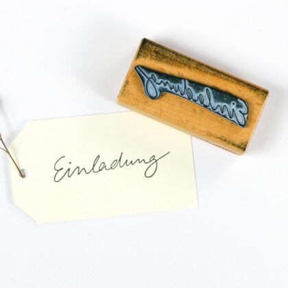 Textstempel Einladung Handschrift