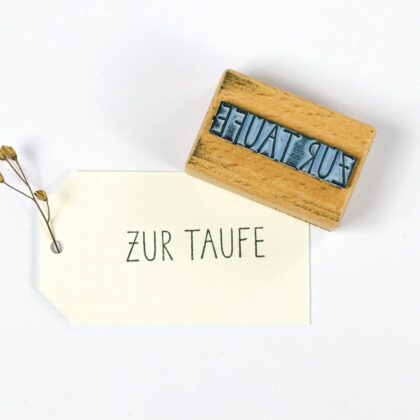 Textstempel zur Taufe