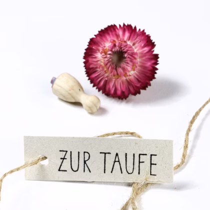 Textstempel Zur Taufe