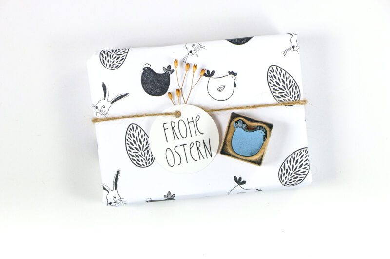 DIY Geschenkpapier für Ostern stempeln