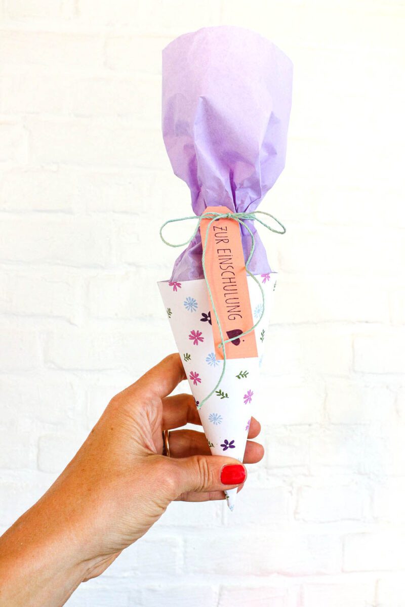 Mini Schultüte selbst gemacht