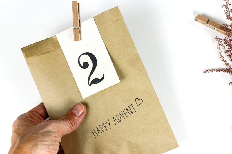 24 Adventskalender Geschenktüten zum selbst Befüllen, flach – Bild 3
