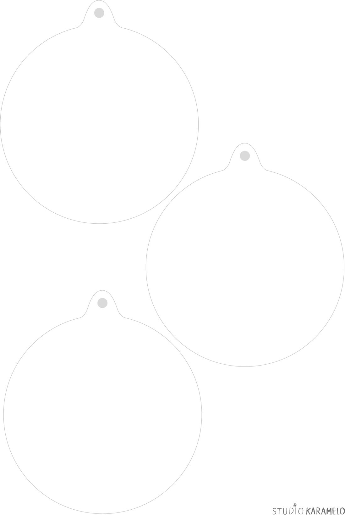 Vorlage Geschenkanhänger Weihnachtskugel