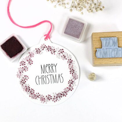 stempel Set Merry Christmas mit zwei Stempeln und zwei Stempelkissen