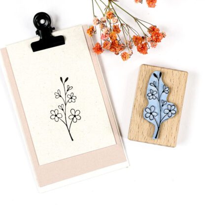 Stempel Quittenzweig, Zweigstempel, auf Anhänger gestempelt