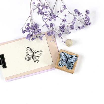 Stempel Schmetterling, Tierstempel, auf Anhänger gestempelt