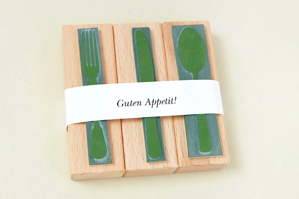 Küchenstempel, Stempel-Set Besteck | rubber stamp set cutlery