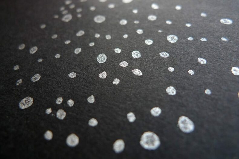 Sternenhimmel gestempelt Pünktchen | rubber stamp dots