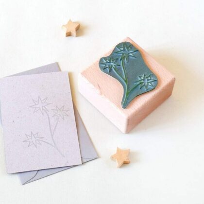 Weihnachtsstempel Sternblume | christmas rubber stamp starflower